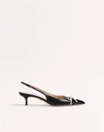 Valentino Bepointy Slingback Pump In Patent Leather And Kidskin 45Mm